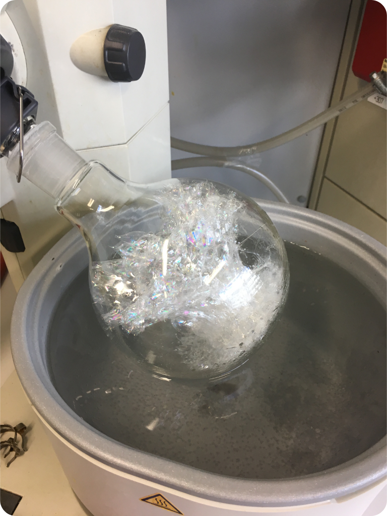 Product on the Rotary Evaporator